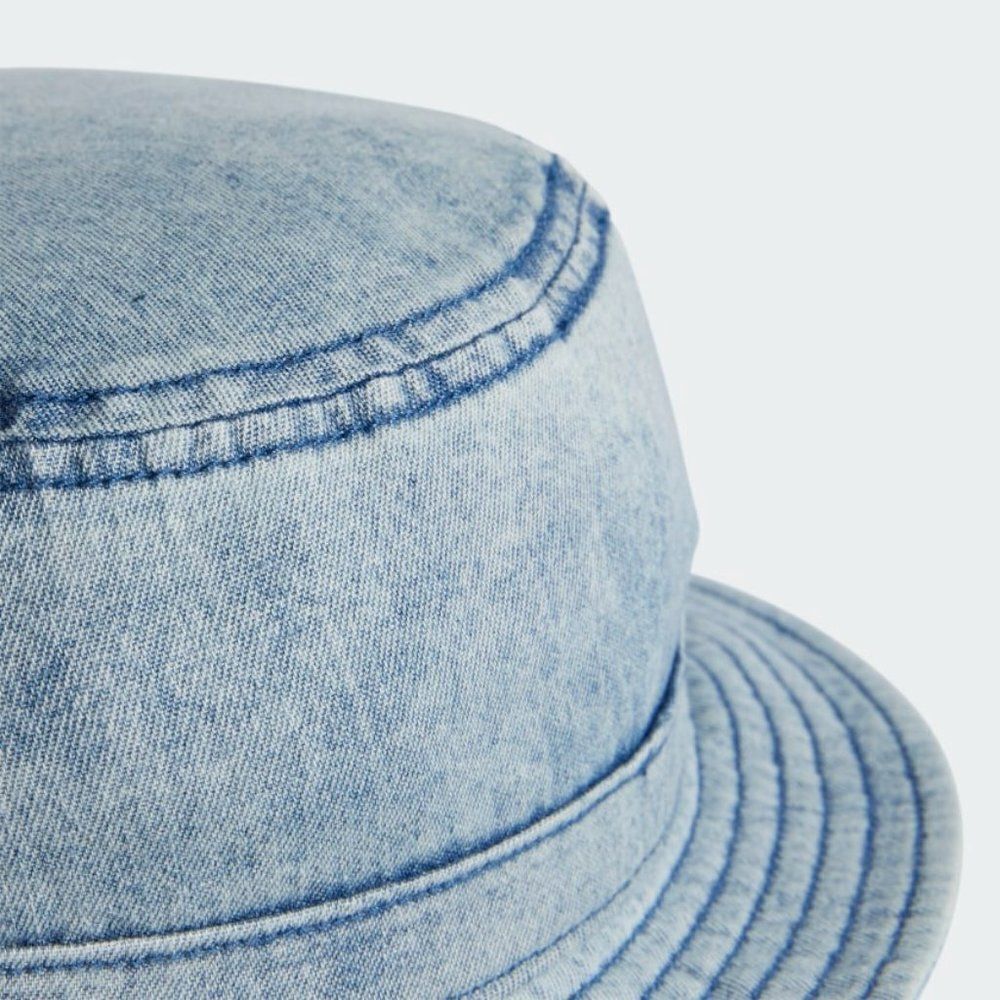 🆕️Adidas denim trefoil Women's stonewashed classic Logo Bucket Hat OS - Picture 6 of 16